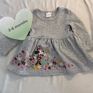Disney -  Minnie Mouse - long sleeve knit dress. Size 3-6 months